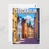 Stockholm Zweden Reizen Briefkaart (Voorkant / Achterkant)