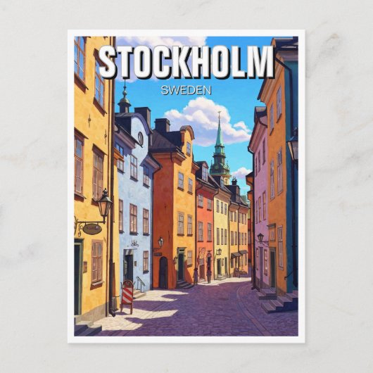 Stockholm Zweden Reizen Briefkaart (Voorkant)