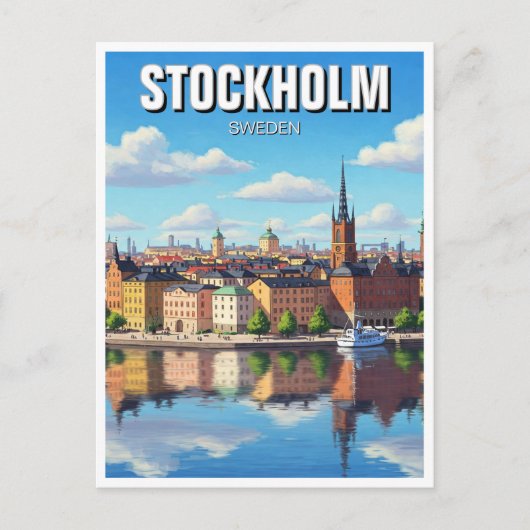 Stockholm Zweden Reizen Briefkaart (Voorkant)