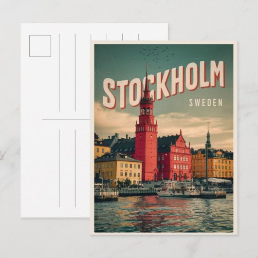 Stockholm Zweden Reizen  geschenken aan de waterka Briefkaart (Voorkant / Achterkant)