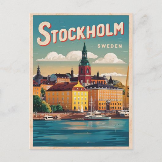 Stockholm Zweden Reizen  geschenken aan de waterka Briefkaart (Voorkant)