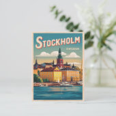 Stockholm Zweden Reizen  geschenken aan de waterka Briefkaart (Staand voorkant)