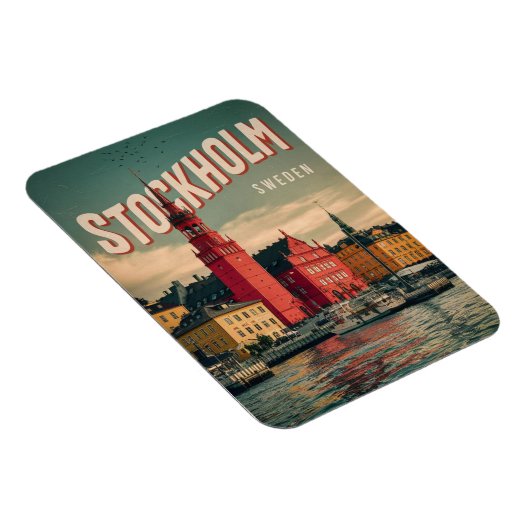 Stockholm Zweden Reizen  geschenken aan de waterka Magneet (Rechterzijde)