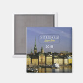 Stockholm Zweden Reizen Koelkast Magnet Verander J (Voorkant / Achterkant)