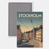  Stockholm Zweden Reizen Magneet (Voorkant / Achterkant)
