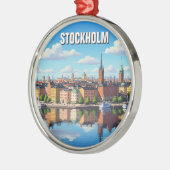 Stockholm Zweden Reizen Metalen Ornament (Links)