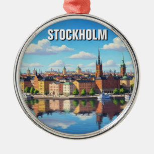 Stockholm Zweden Reizen Metalen Ornament