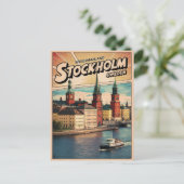 Stockholm Zweden Reizen  stripboek geschenken Briefkaart (Staand voorkant)