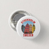 Stockholm Zweden Ronde Button 3,2 Cm (Voorkant /achterkant)