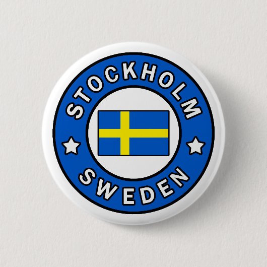 Stockholm Zweden Ronde Button 5,7 Cm (Voorkant)