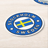 Stockholm Zweden Ronde Kartonnen Onderzetter (Gebogen)