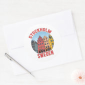 Stockholm Zweden Ronde Sticker (Envelop)