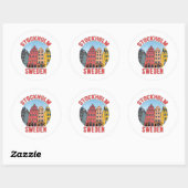 Stockholm Zweden Ronde Sticker (Vel)