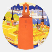 Stockholm Zweden Ronde Sticker (Voorkant)