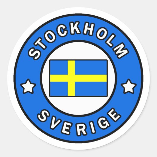 Stockholm Zweden Ronde Sticker (Voorkant)