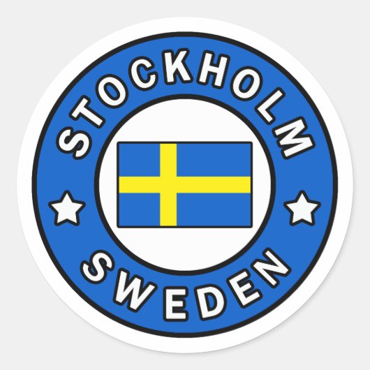 Stockholm Zweden Ronde Sticker (Voorkant)