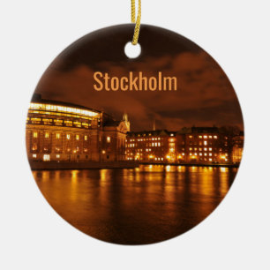 Stockholm, Zweden 's nachts Keramisch Ornament