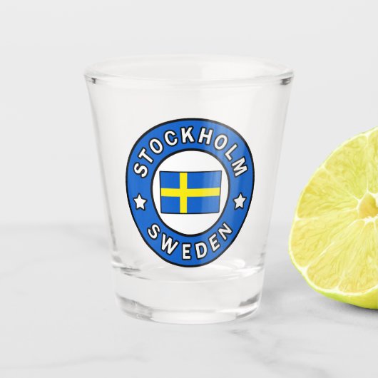 Stockholm Zweden Shot Glas (Voorkant)