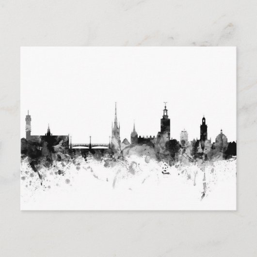 Stockholm Zweden Skyline Briefkaart (Voorkant)