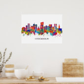 Stockholm Zweden Skyline Poster (Keuken)