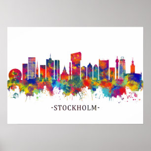 Stockholm Zweden Skyline Poster
