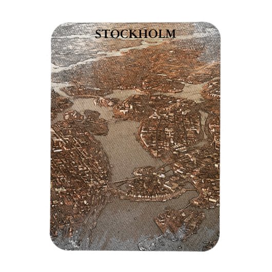 Stockholm Zweden Stad Uitzicht Sky Magneet (Verticaal)