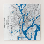 Stockholm Zweden Stadskaart eenvoudig Legpuzzel (Horizontaal)