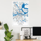 Stockholm Zweden Stadskaart eenvoudig Poster (Thuiskantoor)