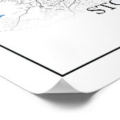 Stockholm Zweden Stadskaart eenvoudig Poster (Hoek)