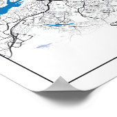 Stockholm Zweden Stadskaart eenvoudig Poster (Hoek)