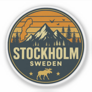 Stockholm, Zweden Sverige Sticker