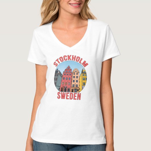 Stockholm Zweden T-shirt (Voorkant)