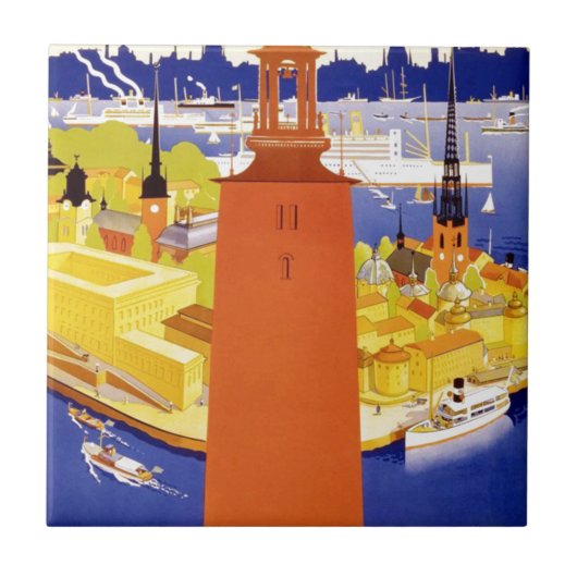 Stockholm Zweden Tegeltje (Voorkant)