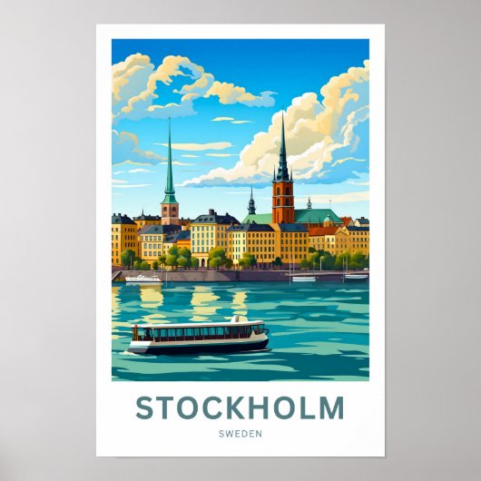 Stockholm Zweden Travel Print (Voorkant)