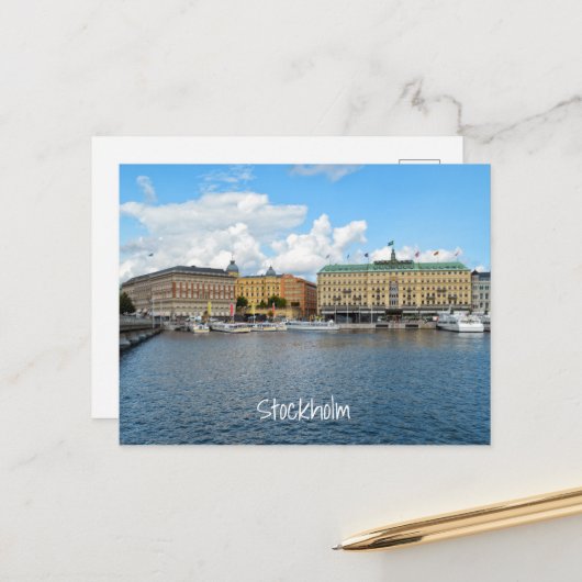 Stockholm Zweden uitzicht Briefkaart (Voorkant / Achterkant in situ)