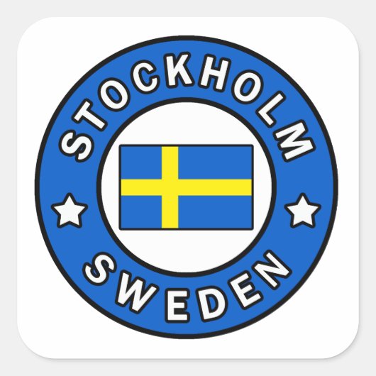Stockholm Zweden Vierkante Sticker (Voorkant)