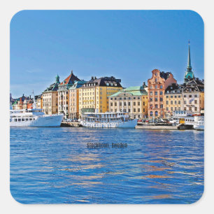 Stockholm, Zweden Vierkante Sticker