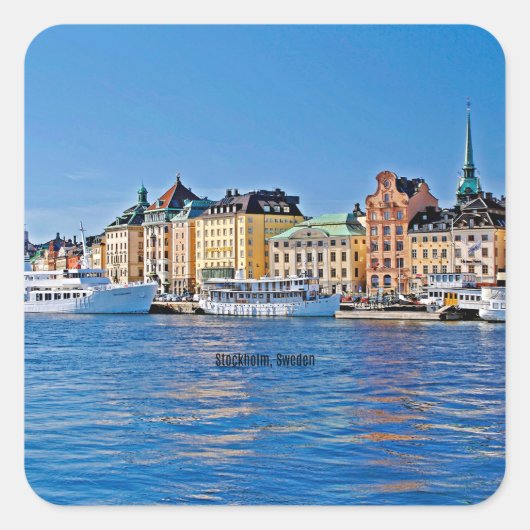 Stockholm, Zweden Vierkante Sticker (Voorkant)