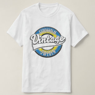 Stockholm Zweden vintage logo T-shirt