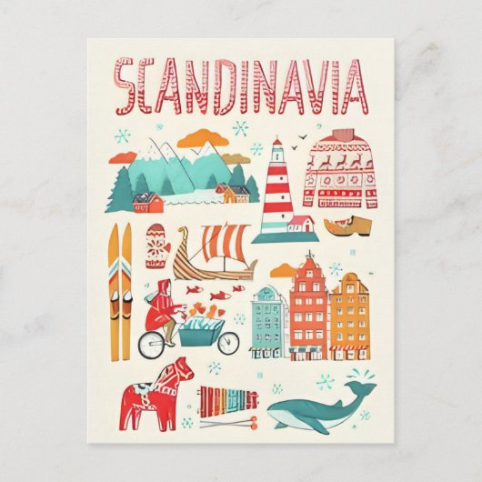 Stockholm Zweden vintage reizen scandinavië Briefkaart (Voorkant)
