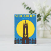 Stockholm Zweden vintage reizen scandinavië Briefkaart (Staand voorkant)