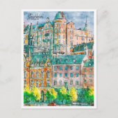 Stockholm Zweden vintage reizen waterverf Briefkaart (Voorkant)