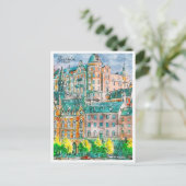 Stockholm Zweden vintage reizen waterverf Briefkaart (Staand voorkant)