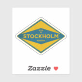 Stockholm Zweden Vintage Sticker (Vel)