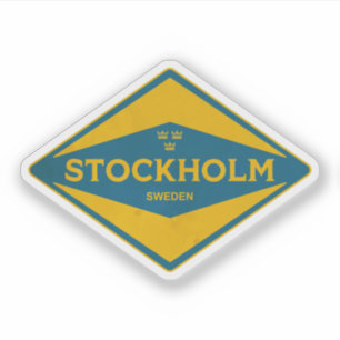 Stockholm Zweden Vintage Sticker