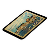 Stockholm Zweden Vintage Travel Magneet (Linkerzijde)