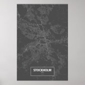 Stockholm, Zweden (zwart wit) Poster (Voorkant)