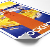 Stockholm Zweden Zweeds Poster voor het reizen van (Hoek)