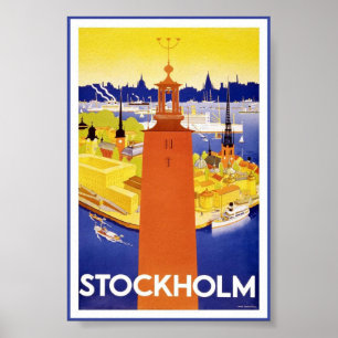 Stockholm Zweden Zweeds Poster voor het reizen van