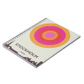 Stockholm, Zweeds poster voor vintage. Notitieboek (Linkerzijde)